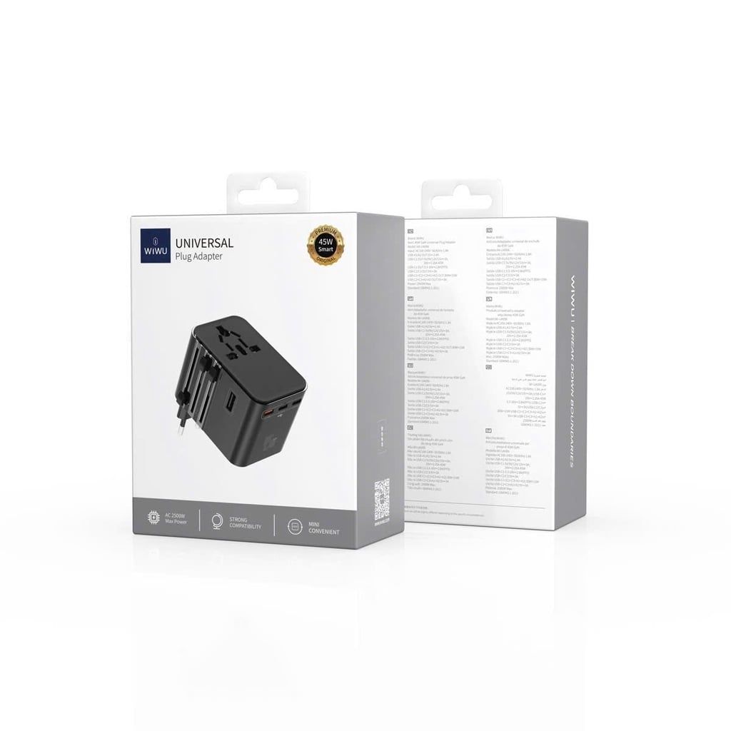  Sạc Wiwu 45W Travel Du Lịch Nhiều Chân Đa Năng 