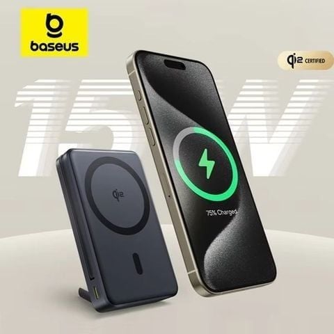  Pin Baseus 10.000mah Nomos 45W Sạc Không Dây Qi2+Cáp - Đen 