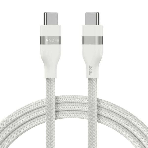  Cáp Anker C-C Upcycled-Braided 240W 0.9m (Trắng) - A82E2 