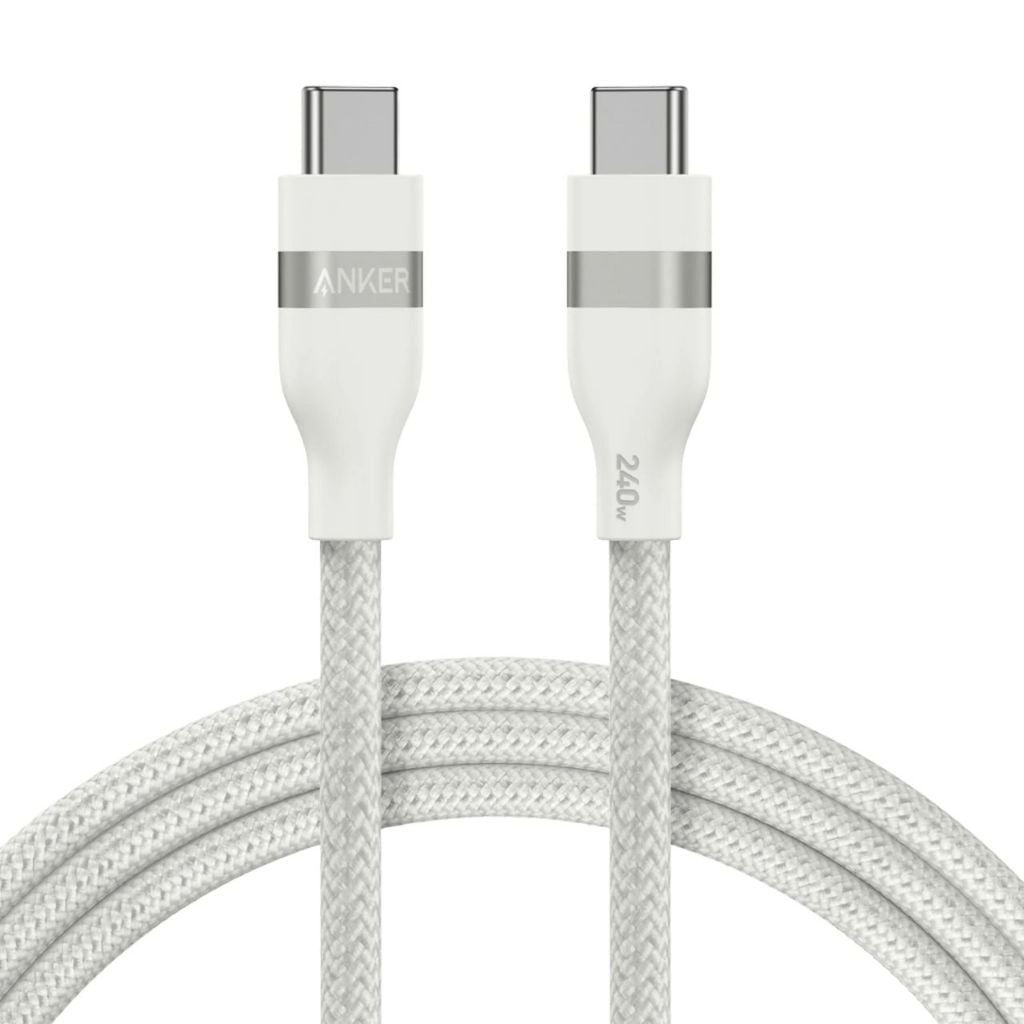  Cáp Anker C-C Upcycled-Braided 240W 0.9m (Trắng) - A82E2 