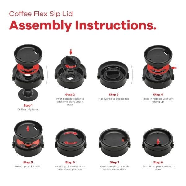  Bình Giữ Nhiệt Hydro Flask Wide Flex 591ml - Trắng 