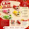 Móc Khóa Lân In 3D Treo Chìa Khóa, Balo, Túi Xách, Quà Tặng Độc Đáo