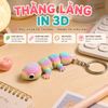In 3D - Móc khóa Thằng Lằng cầu vòng, Móc trang trí treo Balo