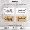 [Giá rẻ] 200 tem Thank you, Chúc Bạn Ngon Miệng, Sticker có keo dán size 5x3cm
