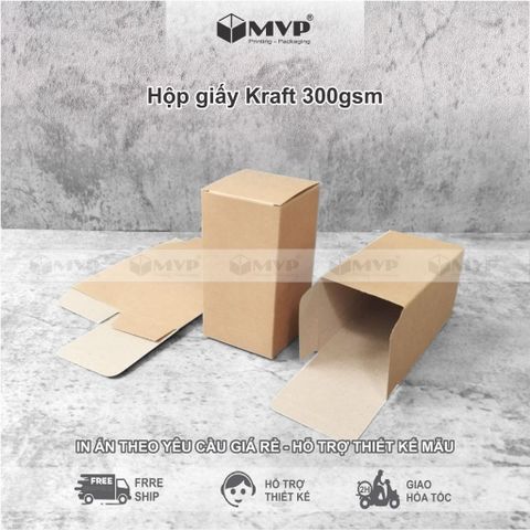  [50 cái] HỘP GIẤY KRAFT ĐỰNG TINH DẦU 10ml - 20ml, Hộp giấy kraft đựng nước hoa chiết 