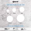200 Tem nhãn trắng dùng ghi chú, nhãn dán decal hình tròn nhiều size 1 cm, 1,5cm, 2cm, 3cm