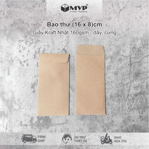  [50 cái] Bao Lì Xì Kraft trơn, Bao Lì Xì Trắng để tự trang trí 