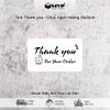 [Giá rẻ] 200 tem Thank you, Chúc Bạn Ngon Miệng, Sticker có keo dán size 5x3cm