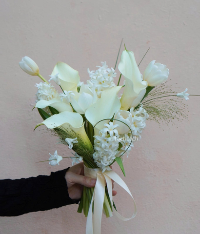 Hoa cưới dạ lan hương mix calla lily