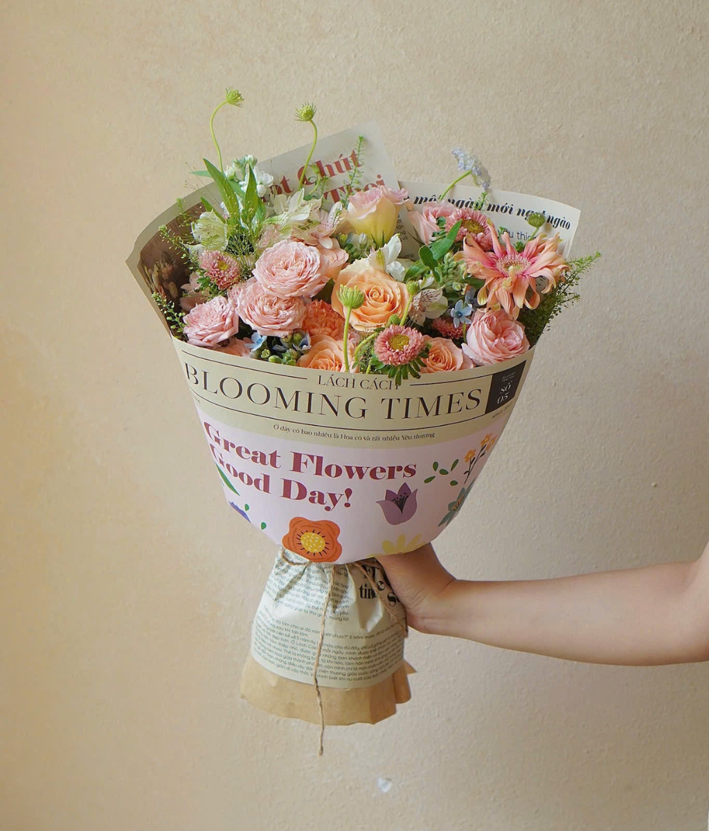 Bó Blooming times hồng shimmer
