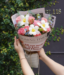 Bó Blooming times hồng hermosa mix tulip