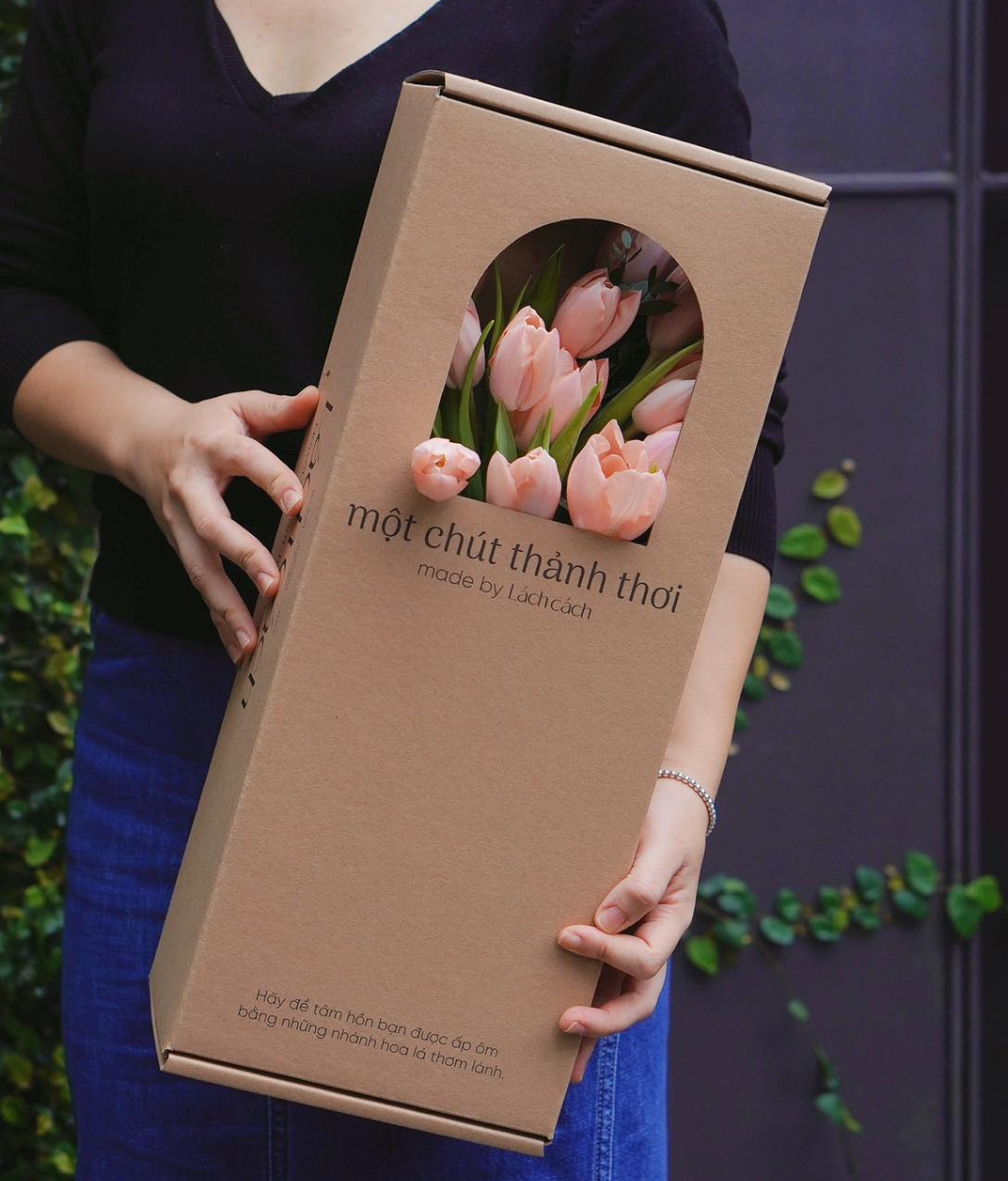 Box thảnh thơi tulip cam đào