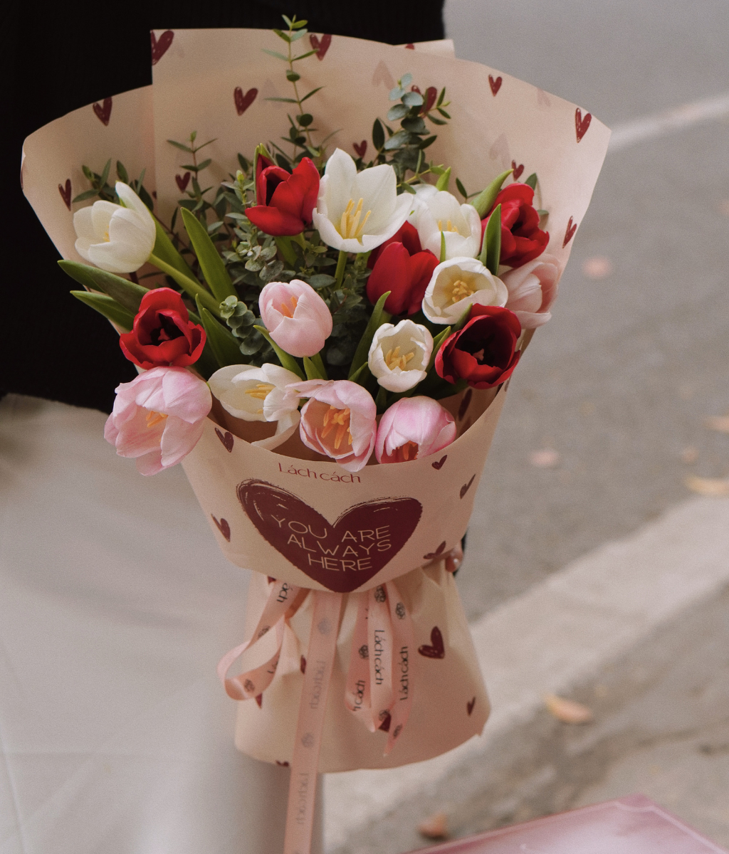 Hộp Hoa cho Em tulip