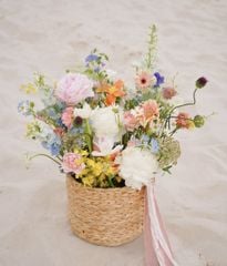 Giỏ lục bình Mùa hè mix tulip