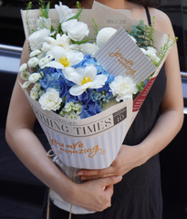 Blooming times tú cầu blue mix tulip