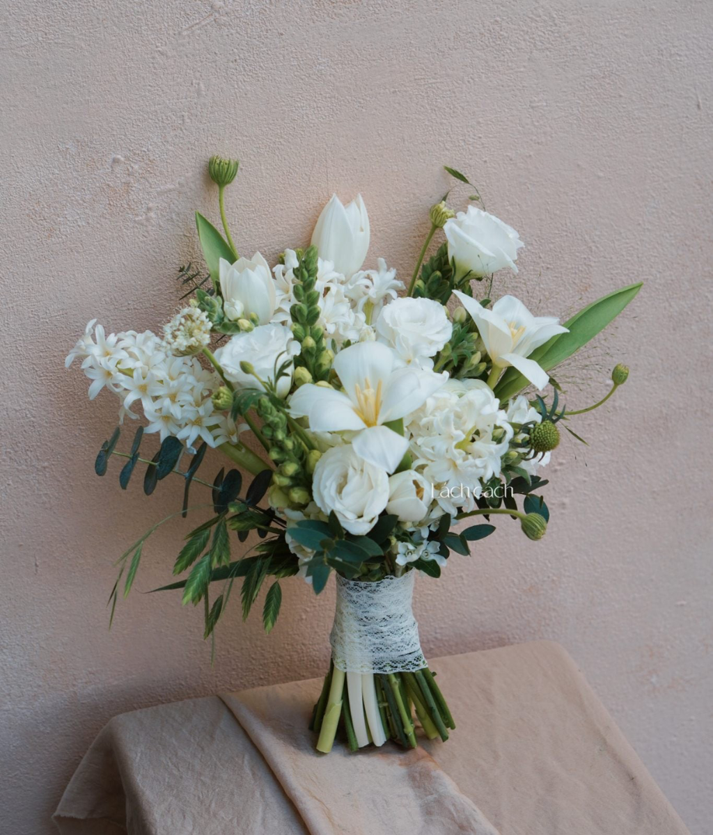 Hoa cưới dạ lan hương mix tulip
