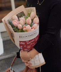 Bó Blooming times tulip cam đào