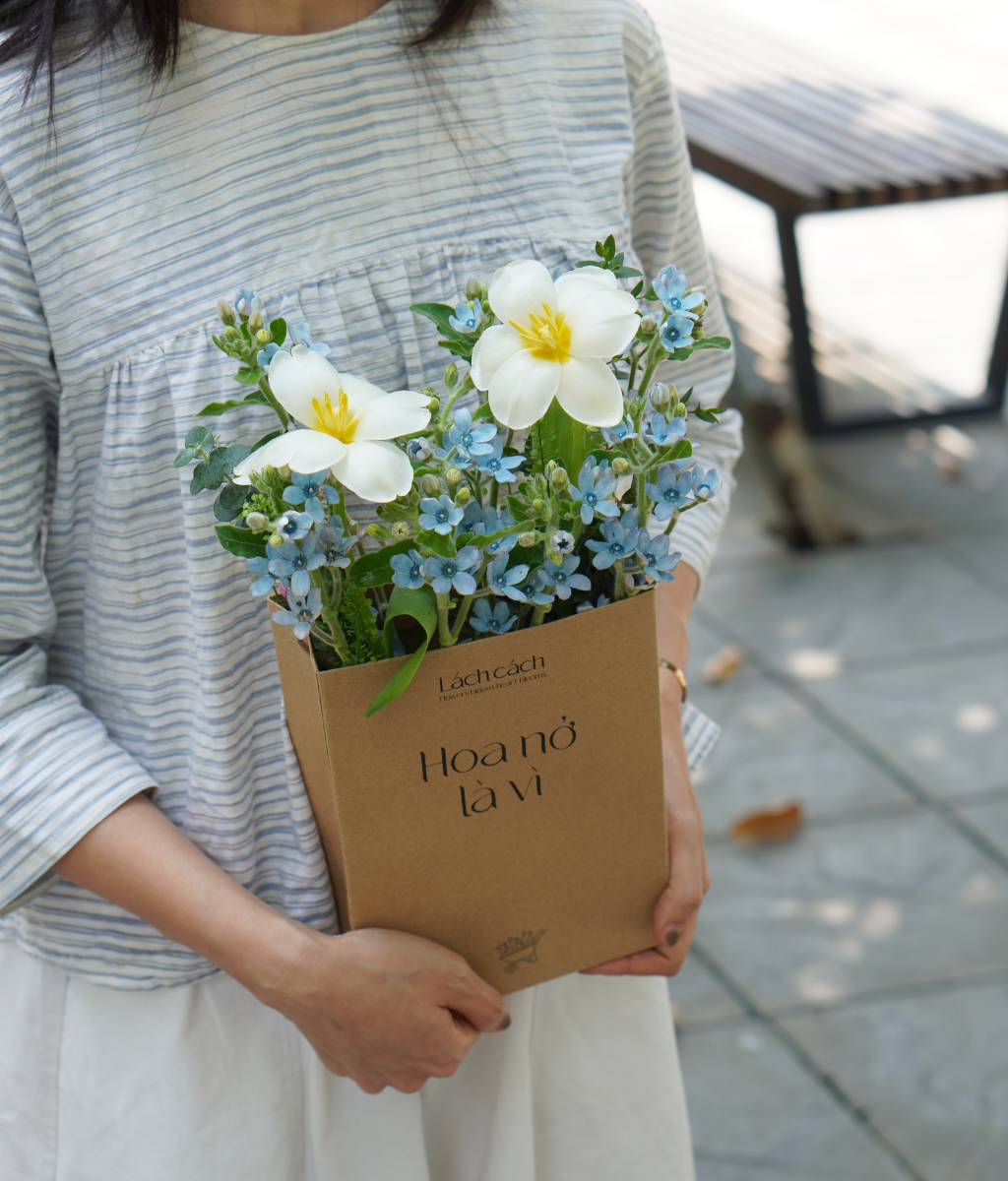 Túi hoa nở là vì... (sao xanh mix tulip)