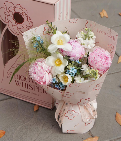 Box The Blooming Whisper peony mix tulip