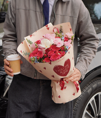 Hộp Hoa cho Em hồng chùm mix tulip