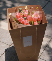 Bó Blooming times tulip nhuộm rosy