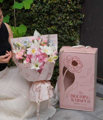 Box The Blooming Whisper loa kèn mix tulip