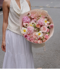Bé tròn xoe peony mix tulip