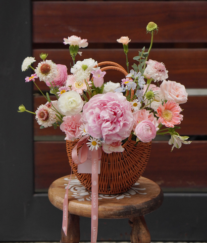 Giỏ Hàn Quốc peony