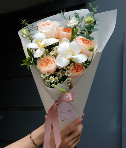 Bó Bồng bềnh hồng juliet mix tulip