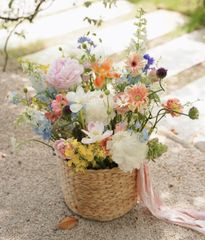 Giỏ lục bình Mùa hè mix tulip