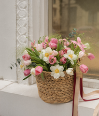 Giỏ lục bình tulip