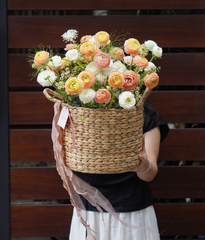 Giỏ lục bình mao lương cam đào