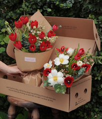 Box thảnh thơi tulip đỏ