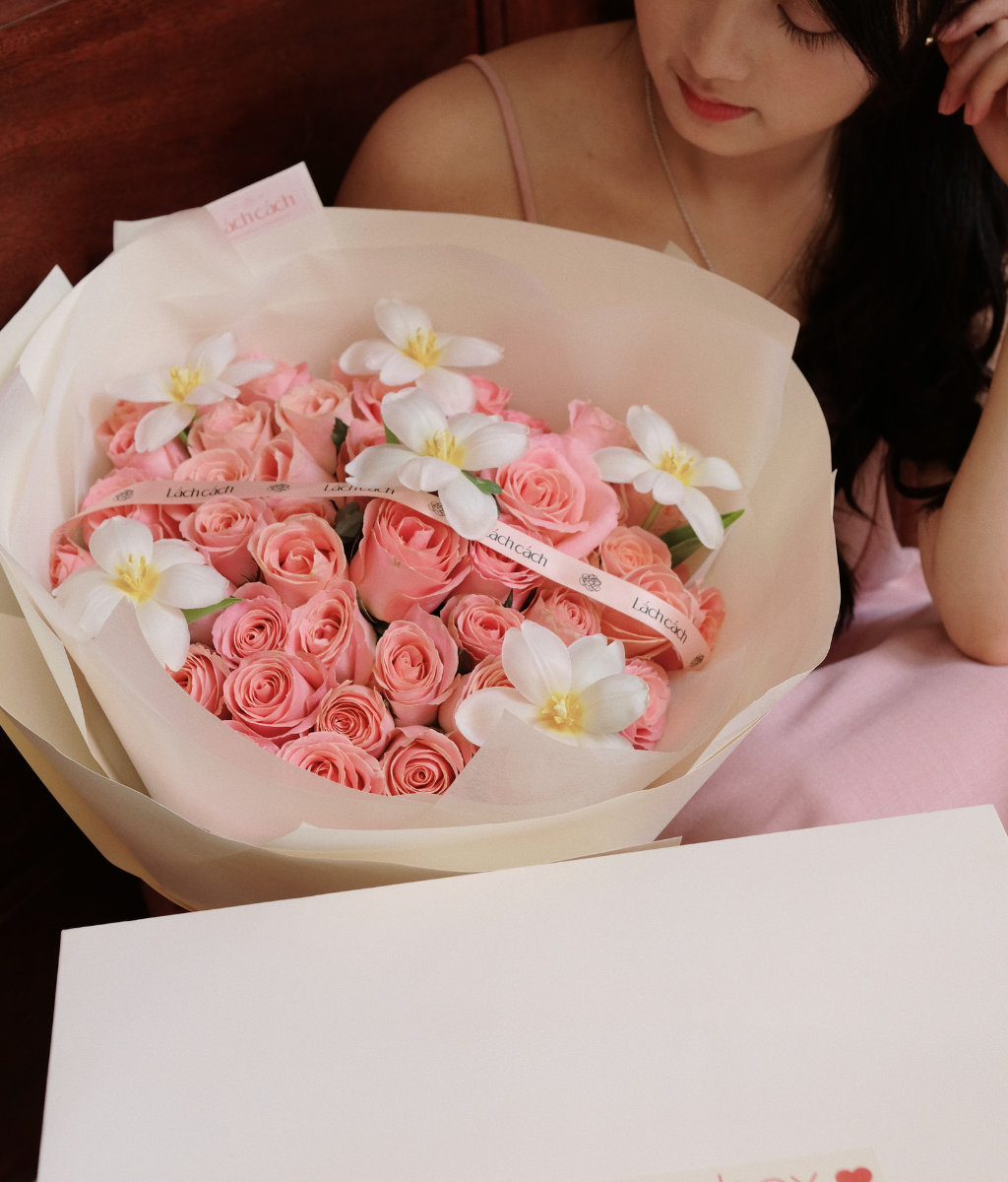 A Sweet Surprise hồng hermosa mix tulip