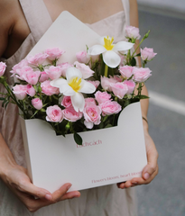 Phong thư hoa hồng chùm mix tulip