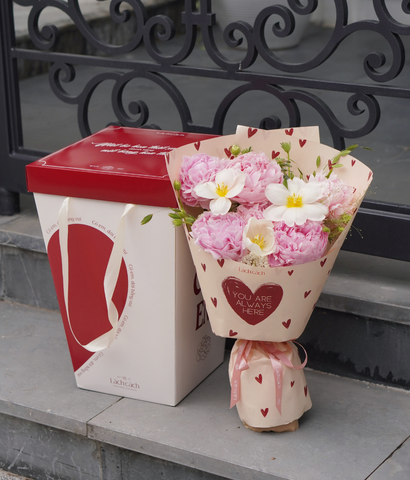 Hộp Hoa cho Em peony