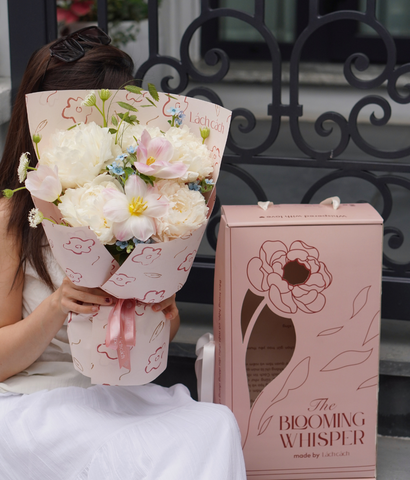 Box The Blooming Whisper peony mix tulip