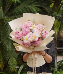 Bó một mặt peony Sarah mix tulip