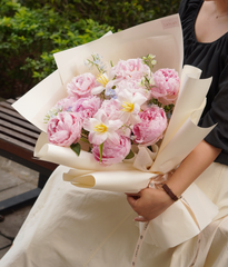 Bó một mặt peony Sarah mix tulip