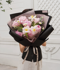 Bó một mặt peony Sarah mix tulip