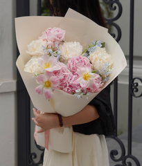 Bó một mặt peony Sarah mix tulip