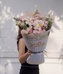 Blooming times hồng chùm mix tulip