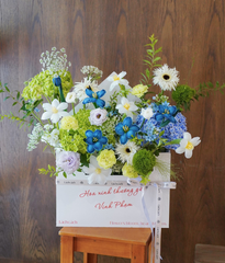 Phong thư hoa big size - tone xanh