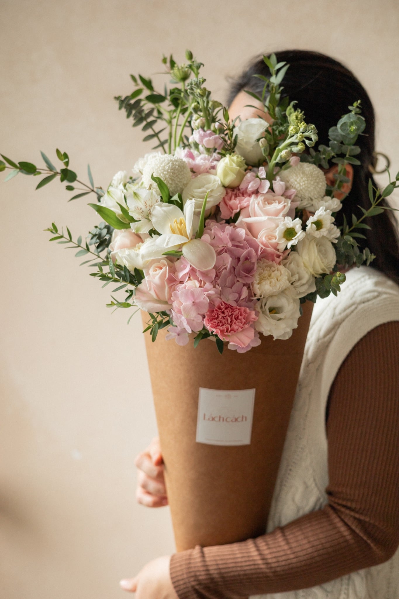 Signature tú cầu hồng mix tulip