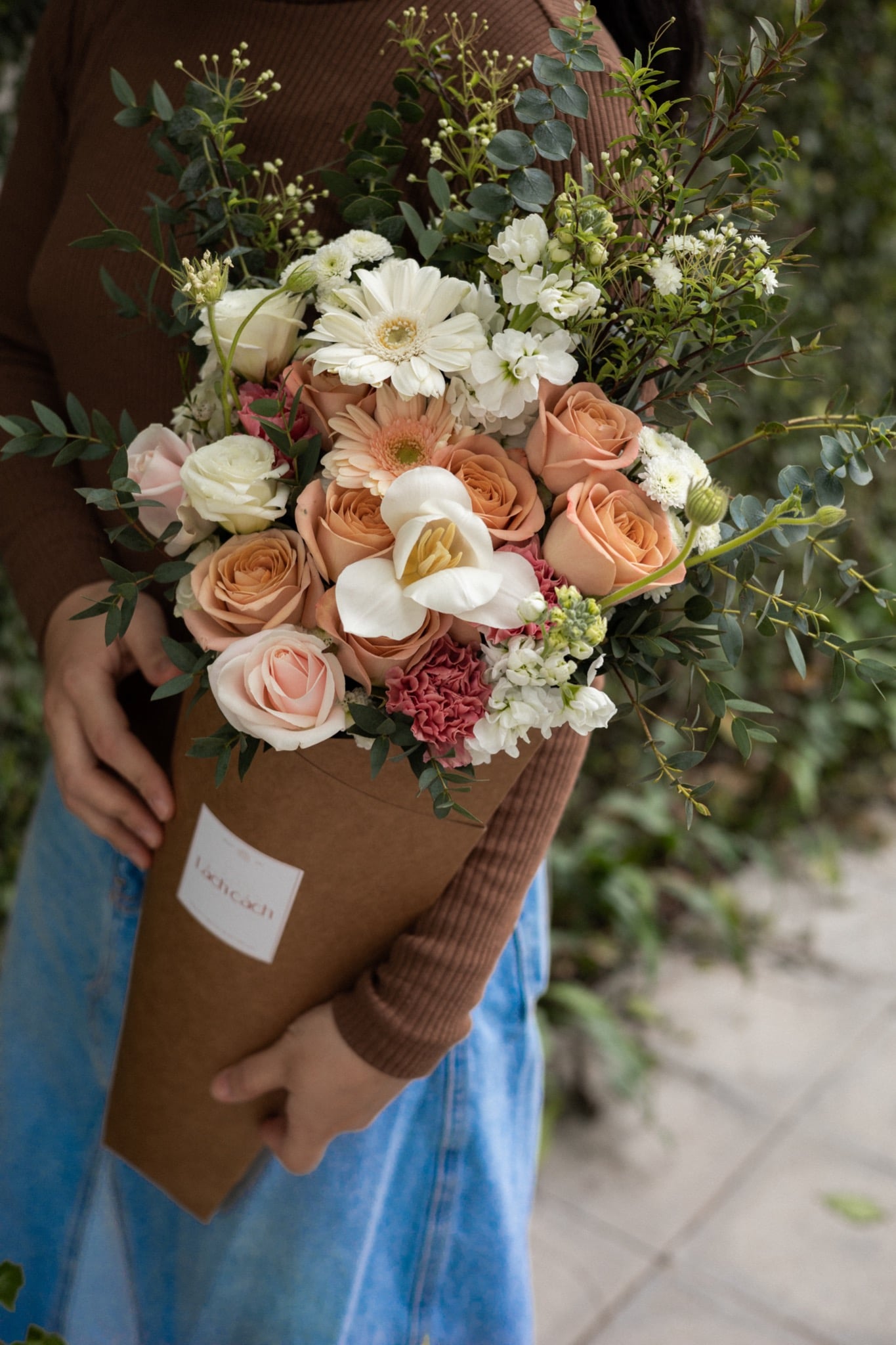 Signature hồng capuchino mix tulip