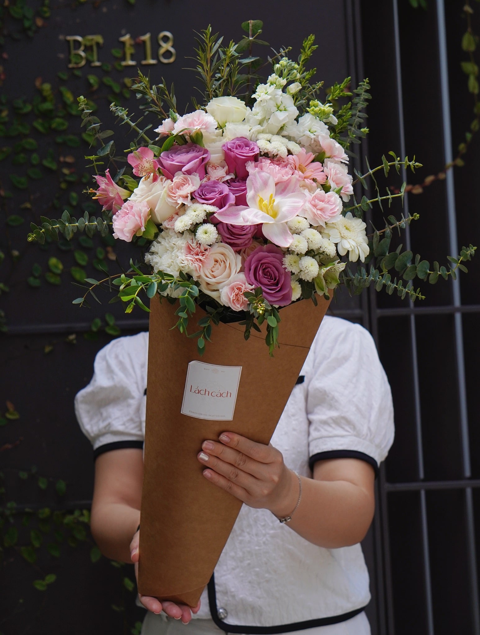 Signature hồng tím mix tulip