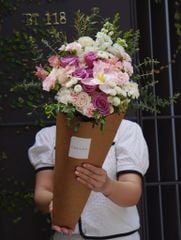 Signature hồng tím mix tulip