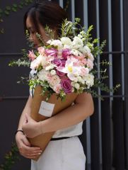 Signature hồng tím mix tulip