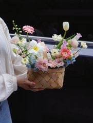 Giỏ đan chéo mix tulip