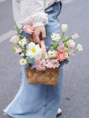 Giỏ đan chéo mix tulip